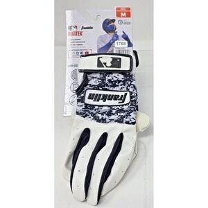 Franklin Digitek Batting Gloves Adult Medium White Black Digital Camo MLB Pair
